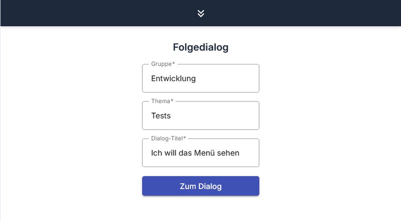 Aktion: Auswahl eines Folge-Dialog